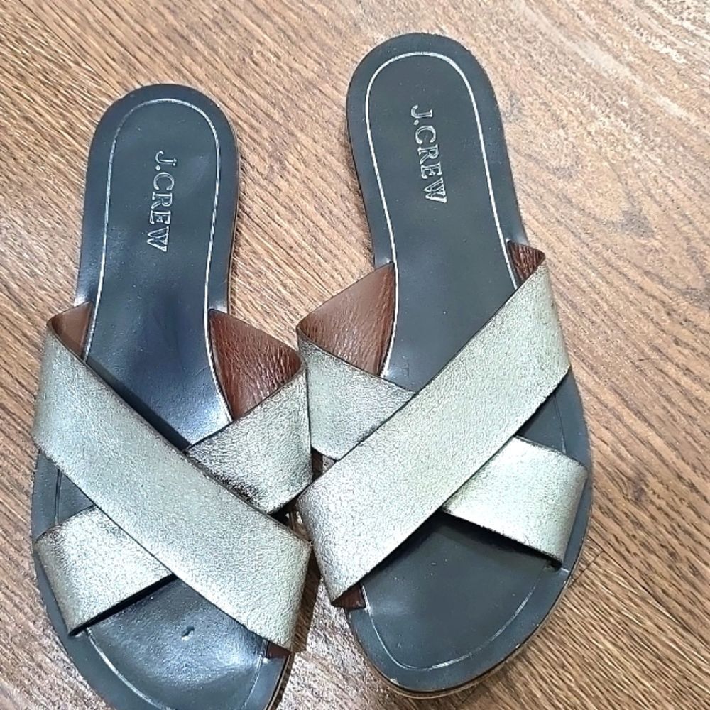 J‎ Crew Slides, Silver 8